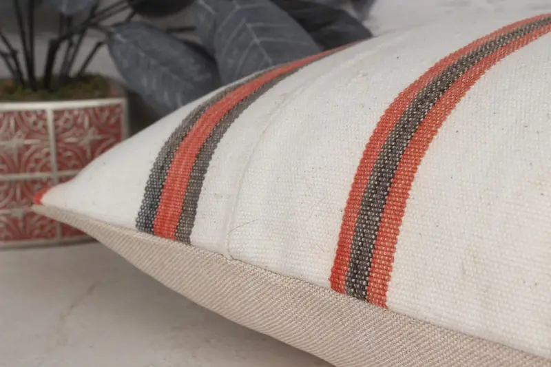 Vintage Kilim Pillow, Turkish Kilim Pillow, 16x24 Beige Pillow, Cushion Case, Interior Designer Pillow, Traditional Pillow, Bolster Pillow Case - 7
