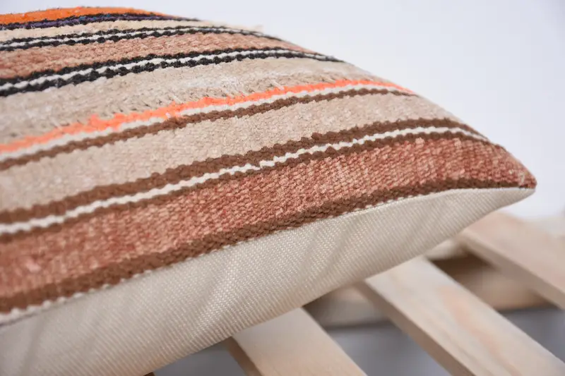 Gift Pillow, Outdoor Bolster Pillow Case, Cotton Cushion Cover, Throw Kilim Pillow, Cushion Cover, 12x20 Beige Pillow Cover, Vintage Pillow - 7