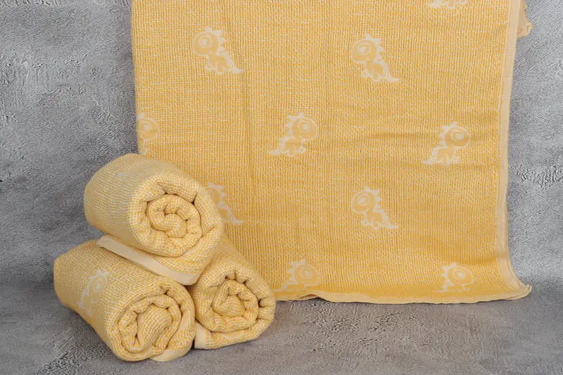 Throw Blanket, Turkish Blanket, Personalized Blanket, Wedding Gift For Bride, Turkish Throw Blanket, 50x48 Cotton Dinosaur Design Towel - 1
