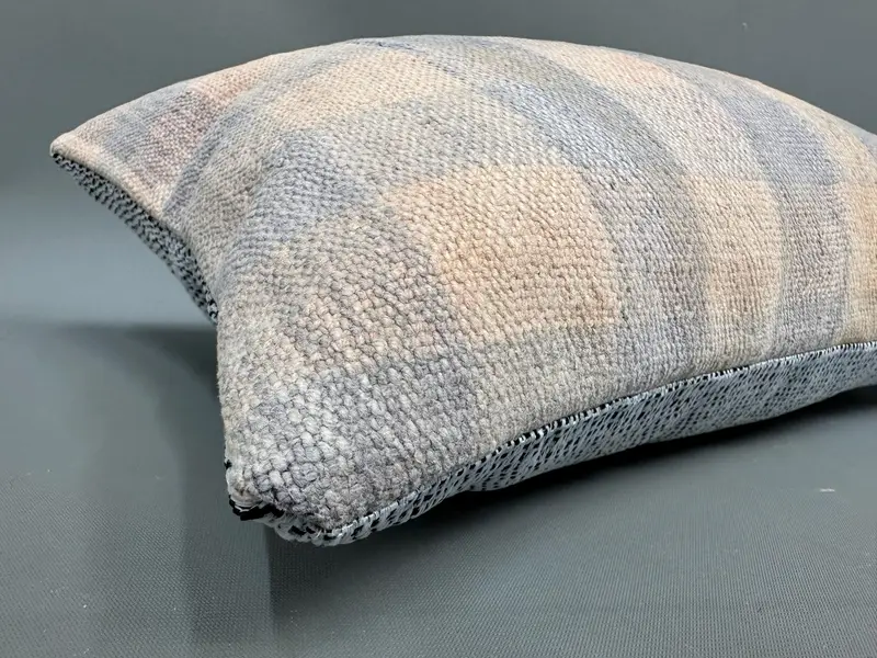 Natural Pillow Cover, 12x20 Pink Pillow Cover, Vintage Kilim Throw Pillow, Ethnical Kilim Rug Pillow, Cushion, Handmade Kilim Cushion - 6