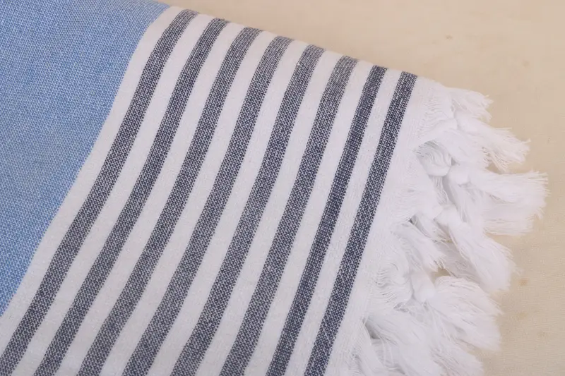 Turkish towel, Thin and lightweight Turkish peshtemal, Scarf Towel, Family Gift, Custom Gift, Turkish beach towel, 68x36 Cotton Striped Terry Towel - 4