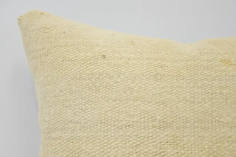 Cozy Throw Cushion Case, Boho Pillow, Handmade Kilim Cushion, Turkish Kilim Pillow, Sofa Bolster Pillow Case, Cushion Cover, 12x12 Beige Pillow Sham - 2