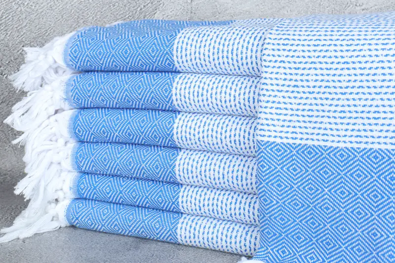 Beach Wedding Favor, Personalized Gift, Personalized Bridesmaid Gift, Custom Beach Towels, Unique Gift, Hammam towel, 70x40 Cotton Diamond Towel - 1