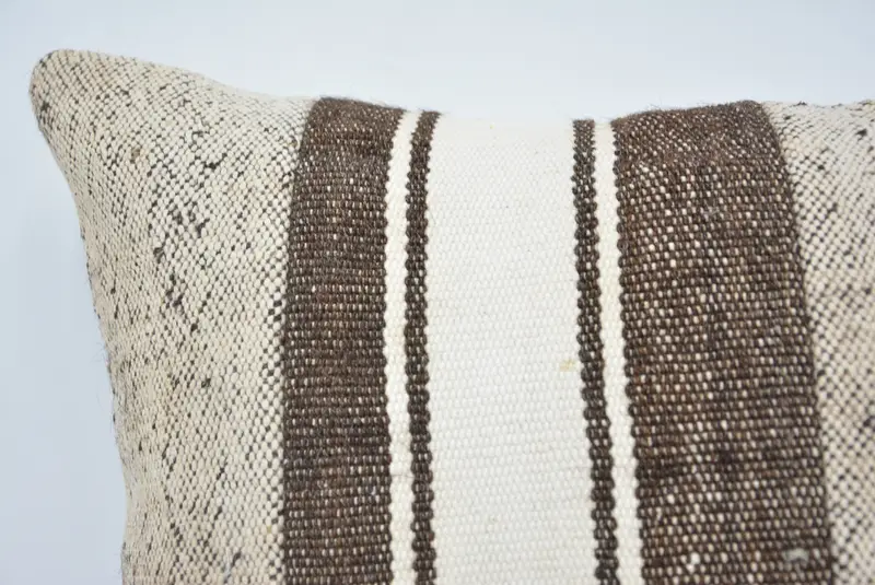 Interior Designer Pillow, Accent Throw Pillow Case, Cushion, 16x24 White Cushion Case, Vintage Kilim Pillow, Turkish Kilim Pillow - 2
