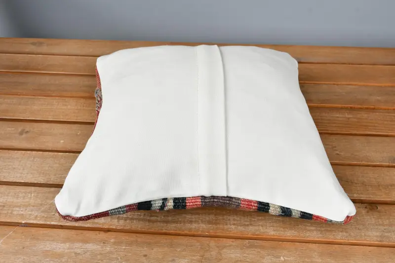 12x12 Red Cushion Case, Pillow Cover, Ethnic Throw Pillow Cover, Antique Pillows, Vintage Kilim Throw Pillow, Handmade Cushion Case, Kilim Pillow - 5