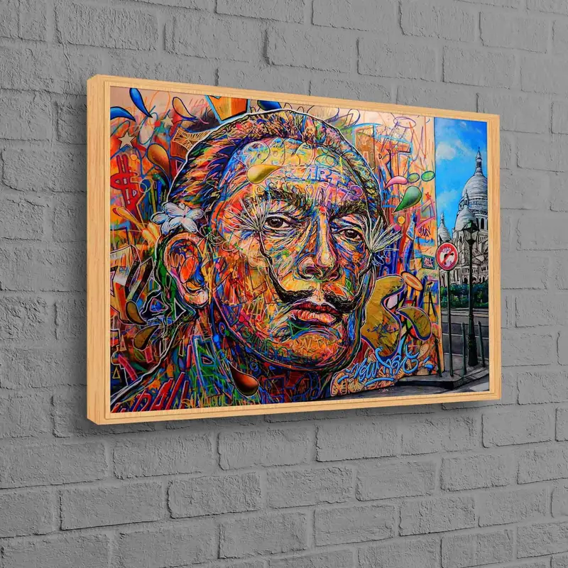 Tuval Baskı Dali'nin Rüyası: Soyut Renkli Grafiti