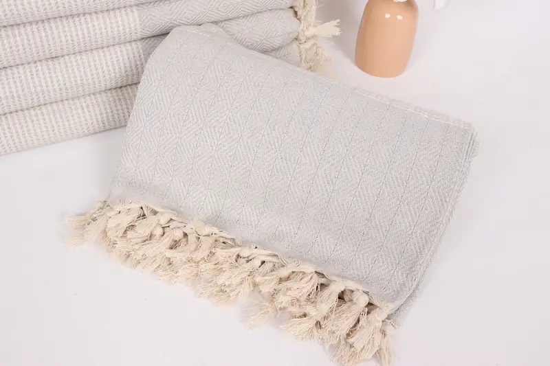 Tablecloth, Organic Beach Blanket, Gift For Coworker, Bachelorette Party Items, 80x70 Cotton Diamond Towel, Throw Blanket, Throw Blanket Couch - 4