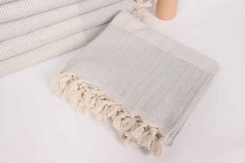 Tablecloth, Organic Beach Blanket, Gift For Coworker, Bachelorette Party Items, 80x70 Cotton Diamond Towel, Throw Blanket, Throw Blanket Couch - 5