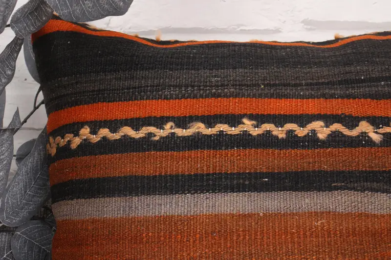 Boho Pillow Sham Cover, Home Decor Pillow, Vintage Pillow, Pastel Pillow, Cozy Throw Pillow Sham, Cushion Cover, 18x18 Orange Pillow Cover - 2