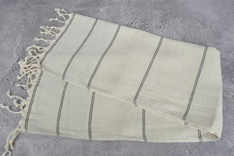 Embroidery Towel, 40x20 Linen Striped Towel, Birthday Gift, Best Friend Wedding Gift, Custom Hand Towel, Personalized Dish Towel, Personalized Gifts - 6