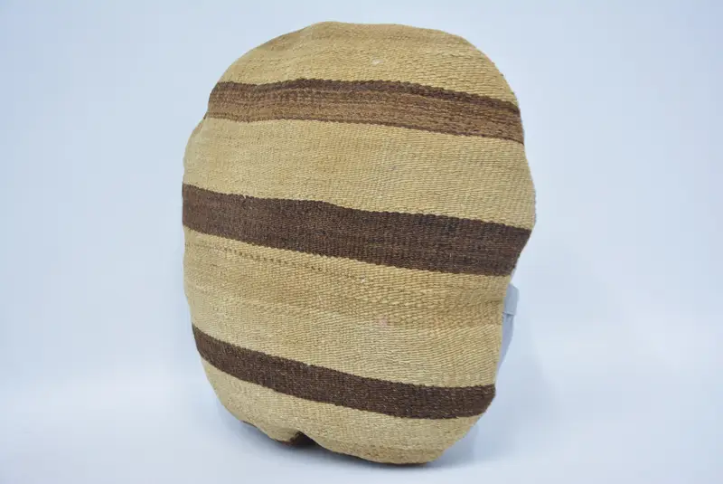 16x16 Bej Yastık Sham, Boho atma yastığı, etnik Kilim halı yastığı, Türk yastığı, yastık, hediye yastığı, vintage yastık kapağı - 4