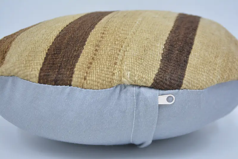 16x16 Bej Yastık Sham, Boho atma yastığı, etnik Kilim halı yastığı, Türk yastığı, yastık, hediye yastığı, vintage yastık kapağı - 5