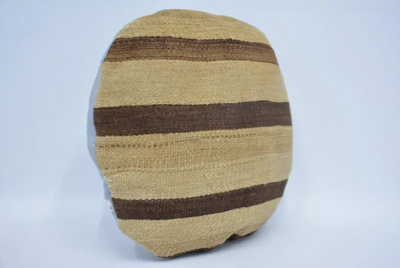 16x16 Bej Yastık Sham, Boho atma yastığı, etnik Kilim halı yastığı, Türk yastığı, yastık, hediye yastığı, vintage yastık kapağı - 3