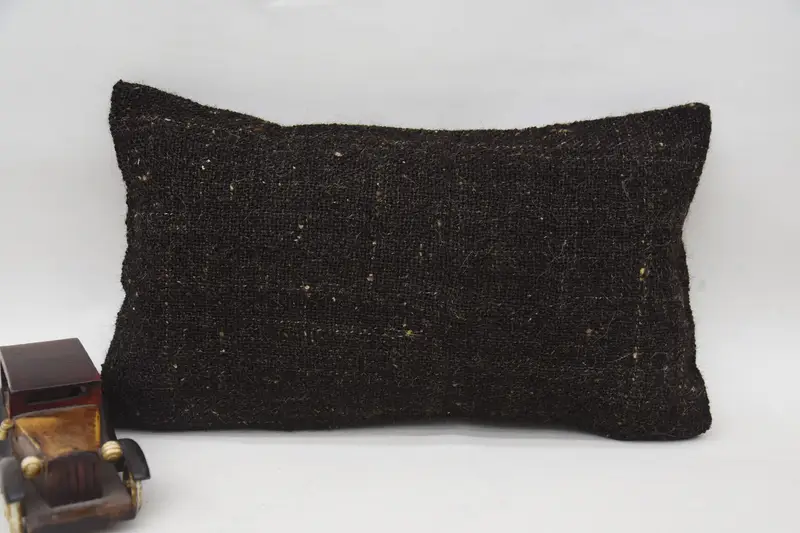 Vintage 12x20 inch Euro Sham, Brown Gift Plaid Pillow Case - 1