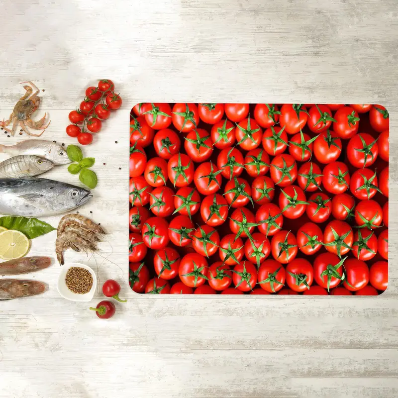 Temperli Cam Kesme Tahtası, Kırmızı Tasarım, Şef Sınıfı Mutfağın Temeli