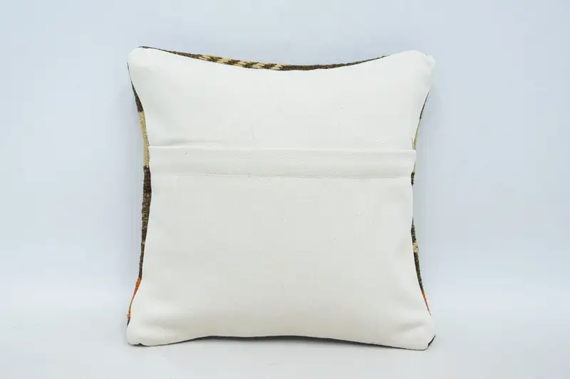 Sofa Cushion Case, Vintage Pillow, 12x12 Brown Pillow Case, Pillow Sham, Ethnical Kilim Rug Pillow, Turkish Pillow, Christmas Pillow - 6
