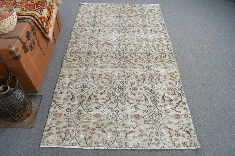 3.6x6.4フィートベージュ&パープル迷彩ラグ、ユニークなデザイン