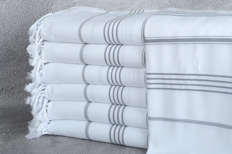Embroidery Towels, Decorative Towel, Lightweight Turkish towel, 70x40 Cotton Striped Towel, Gift For Him, Bachelor Bachelorette Party Favors - 1