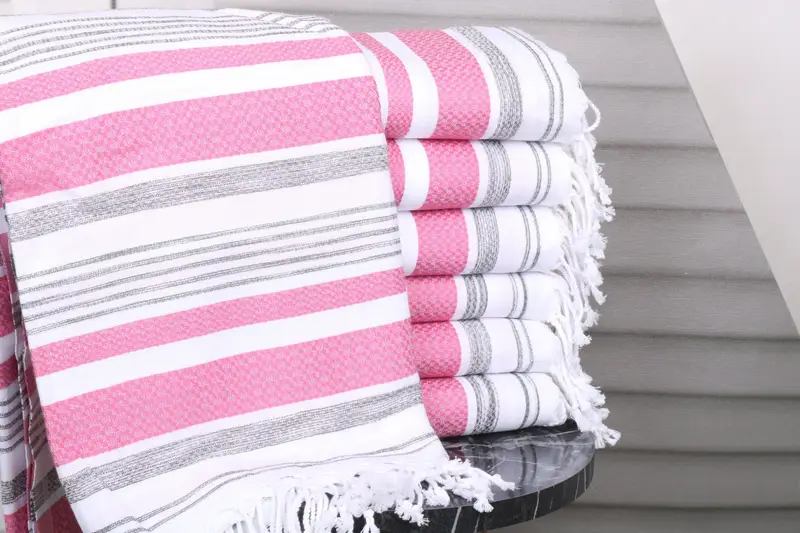 Custom Wedding Gift, Bachelor Party Gifts, 70x40 Cotton Striped Towel, Beach Theme Wedding Gift, Quick-Dry Beach Towel, Bachelorette Party Gift - 1