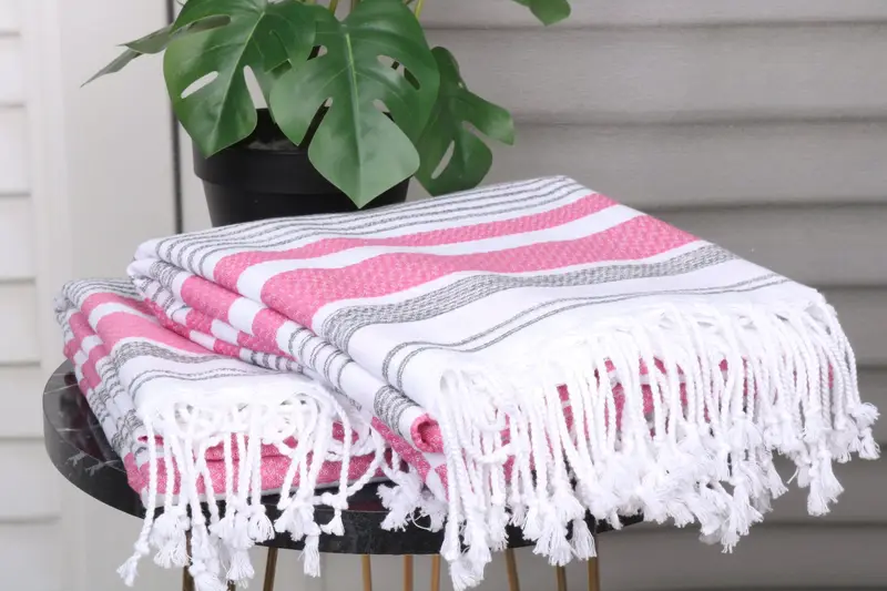 Custom Wedding Gift, Bachelor Party Gifts, 70x40 Cotton Striped Towel, Beach Theme Wedding Gift, Quick-Dry Beach Towel, Bachelorette Party Gift - 3
