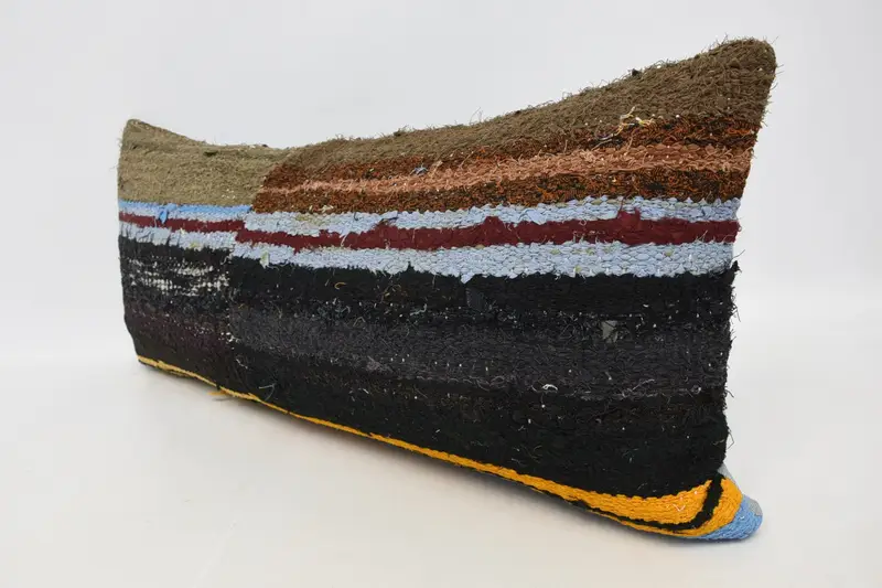 16x36 Brown Pillow Sham, Pillow Cover, Home Decor Pillow, Turkish Kilim Pillow, Kilim Cushion Sham, Decorative Pillow Case, Sofa Bolster Pillow Sham - 4
