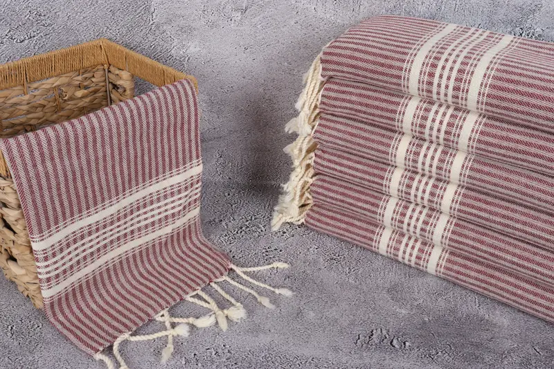 40x18 Cotton Striped Towel, Personalized Gift, Turkish Tea Towel, Wedding Favors, Monogram Tea Towel, Custom Wedding Gifts, Bulk Order Towel - 3
