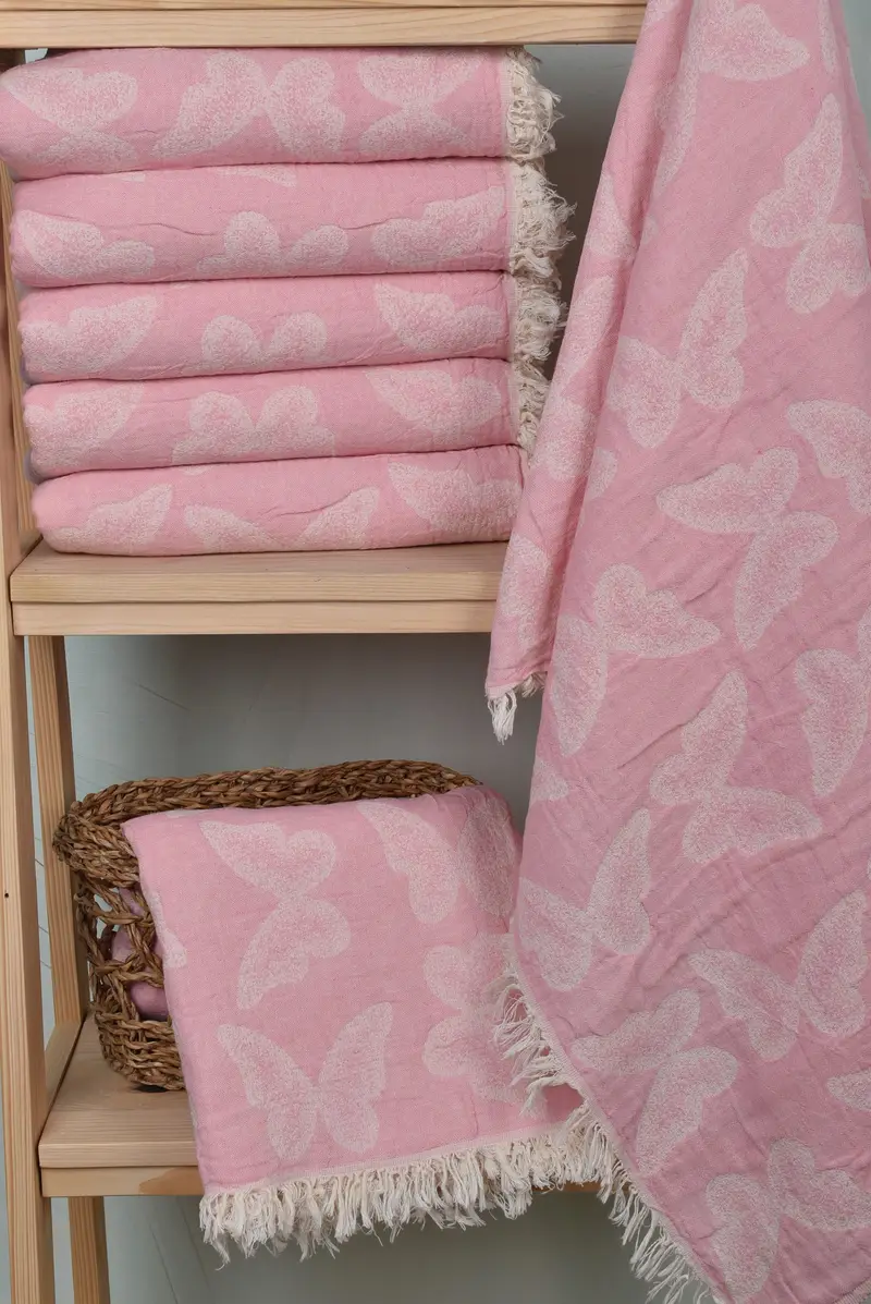 Personalised Gift, Absorbent towel, Bridesmaid Towel, Personalized Gifts, Custom Wedding Gifts, Scarf Towel, 68x36 Cotton Butterfly Pattern Towel - 4