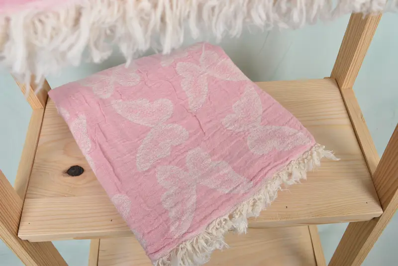Personalised Gift, Absorbent towel, Bridesmaid Towel, Personalized Gifts, Custom Wedding Gifts, Scarf Towel, 68x36 Cotton Butterfly Pattern Towel - 6