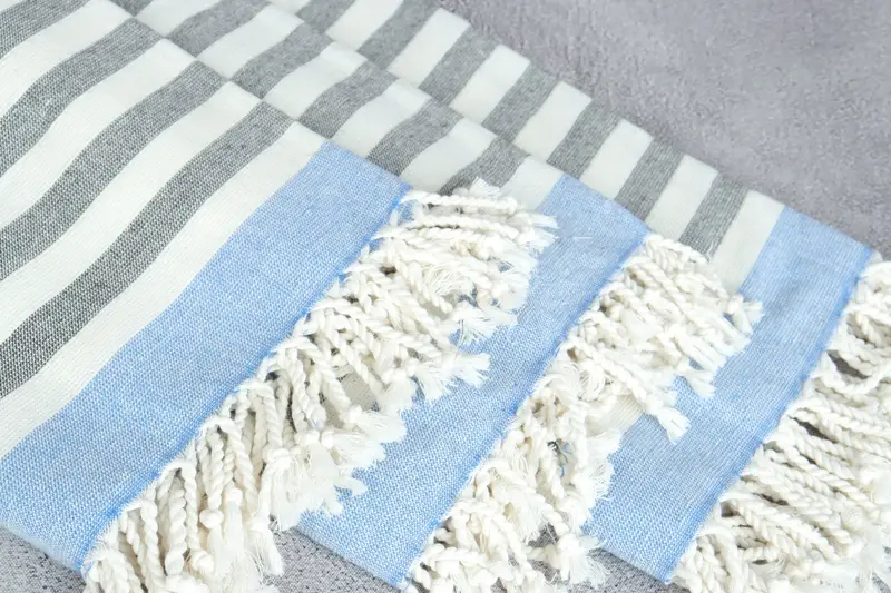 Best Friend Wedding Gift, Baby Boy Gift, Turkish bath towel, Summer Gift, Family Gift Basket, Bachelorette Gifts, 68x40 Cotton Striped Terry Towel - 5