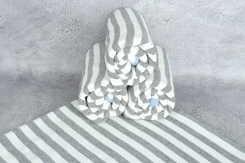 Best Friend Wedding Gift, Baby Boy Gift, Turkish bath towel, Summer Gift, Family Gift Basket, Bachelorette Gifts, 68x40 Cotton Striped Terry Towel - 7