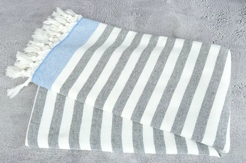 Best Friend Wedding Gift, Baby Boy Gift, Turkish bath towel, Summer Gift, Family Gift Basket, Bachelorette Gifts, 68x40 Cotton Striped Terry Towel - 6