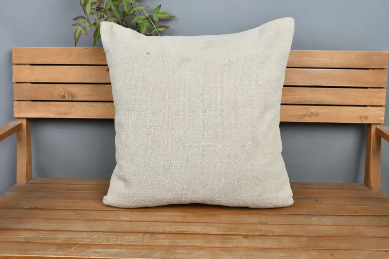 Handmade Southwestern Embroidered Pillow, 24x24 Inches Throw Pillow - 6
