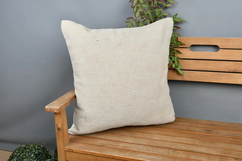 Handmade Southwestern Embroidered Pillow, 24x24 Inches Throw Pillow - 1