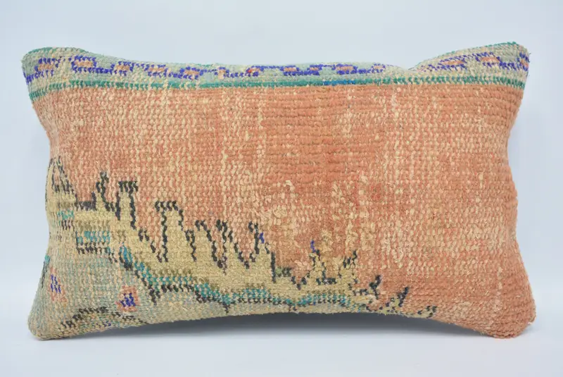 Kilim Pillow, Pillow for Couch, Boho Throw Cushion Cover, 12x20 Red Cushion Cover, Boho Pillow Sham Cover, Pillow, Decorative Bolster Pillow - 1