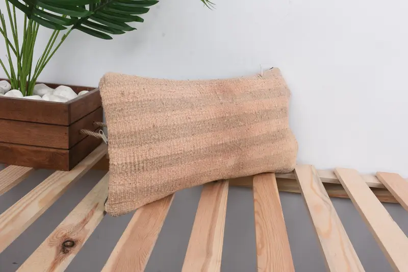 8x16 Beige Cushion Cover, Pillow Cover, Boho Pillow Sham Cover, Gift Pillow, Lounge Throw Cushion Cover, Kilim Rug Pillow Cover, Kilim Pillow Cover - 4