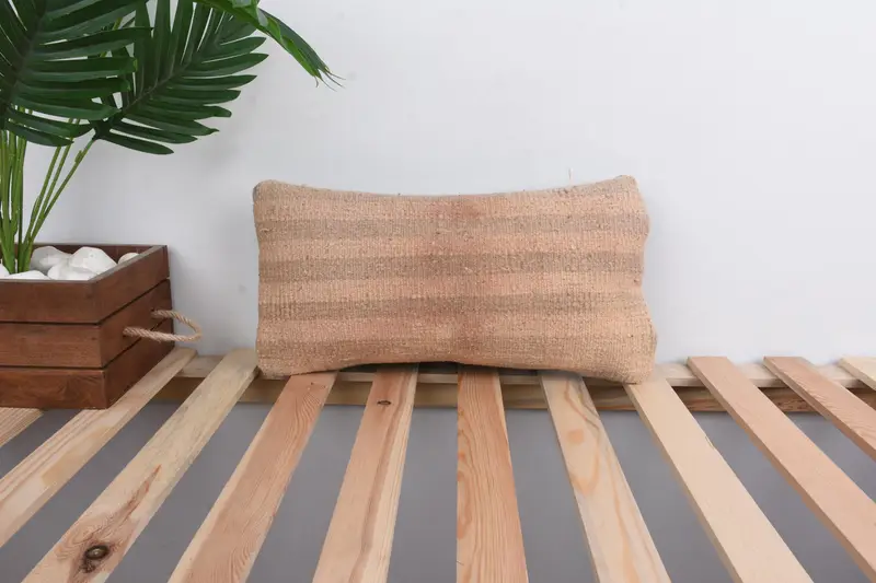 8x16 Beige Cushion Cover, Pillow Cover, Boho Pillow Sham Cover, Gift Pillow, Lounge Throw Cushion Cover, Kilim Rug Pillow Cover, Kilim Pillow Cover - 1