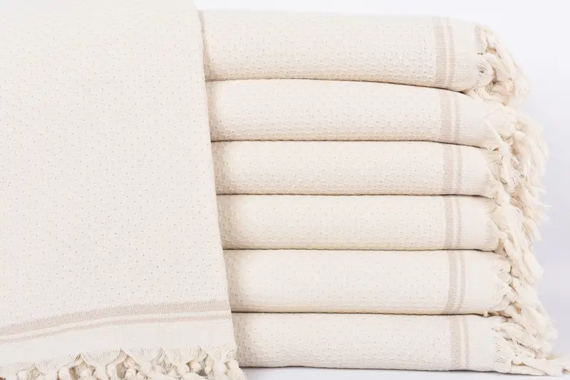 94x92 Cotton Striped Towel, Boho Throw Blankets, Couch Cover, Bachelorette Party Favors, Woven Throw Blanket, Beach Theme Wedding Gift - 1