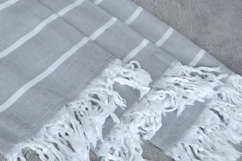 70x36 Cotton Striped Towel, Holiday Towel, Wedding Gift, Bridemaids Beach Towel, Bridal Shower Gift, Housewarming Gift, Valentines Day Gift For Him - 5