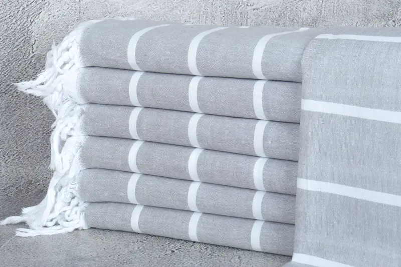 70x36 Cotton Striped Towel, Holiday Towel, Wedding Gift, Bridemaids Beach Towel, Bridal Shower Gift, Housewarming Gift, Valentines Day Gift For Him - 1