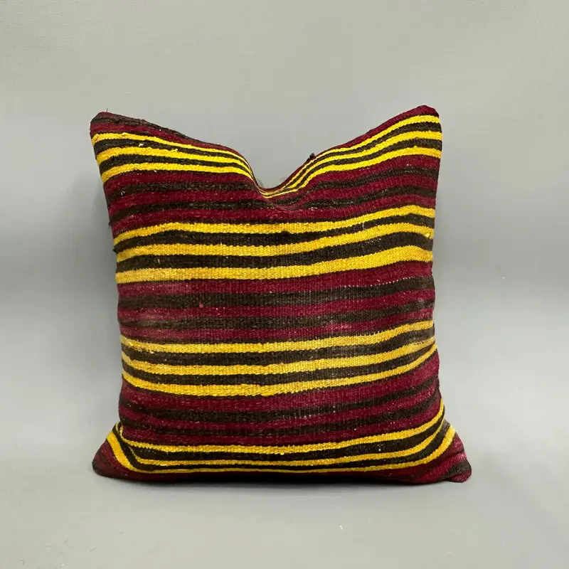 20x20 Red Pillow, Kilim Pillow Cover, Bolster Cushion, Bench Cushion Cover, Pillow, Gift Pillow, Pillow for Couch, Bohemian Cushion Cushion - 1