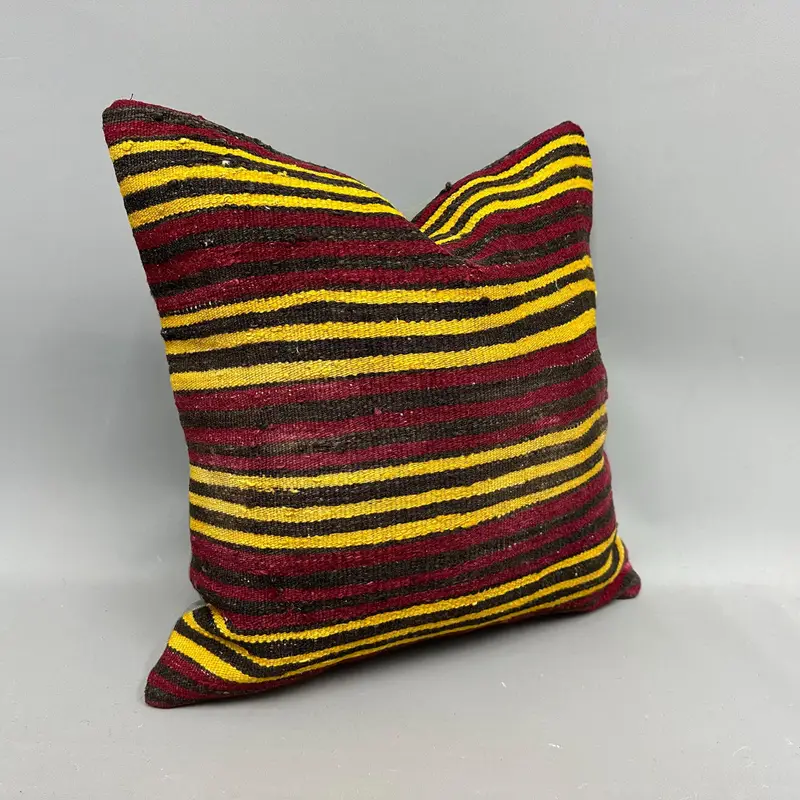 20x20 Red Pillow, Kilim Pillow Cover, Bolster Cushion, Bench Cushion Cover, Pillow, Gift Pillow, Pillow for Couch, Bohemian Cushion Cushion - 2