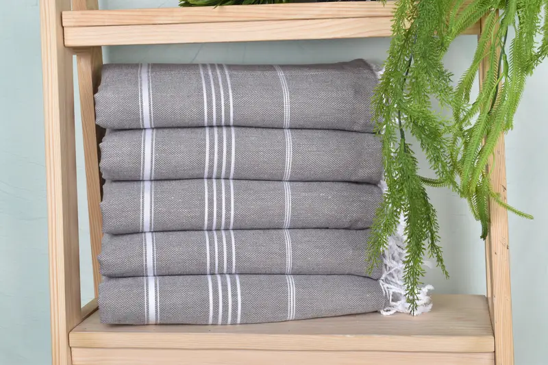 Monogram Turkish Towel, Organic Cotton Towel, Gift For Him, Girls Weekend Getaways Gifts, Custom Gift, Personalize Gift, 70x40 Cotton Striped Towel - 1