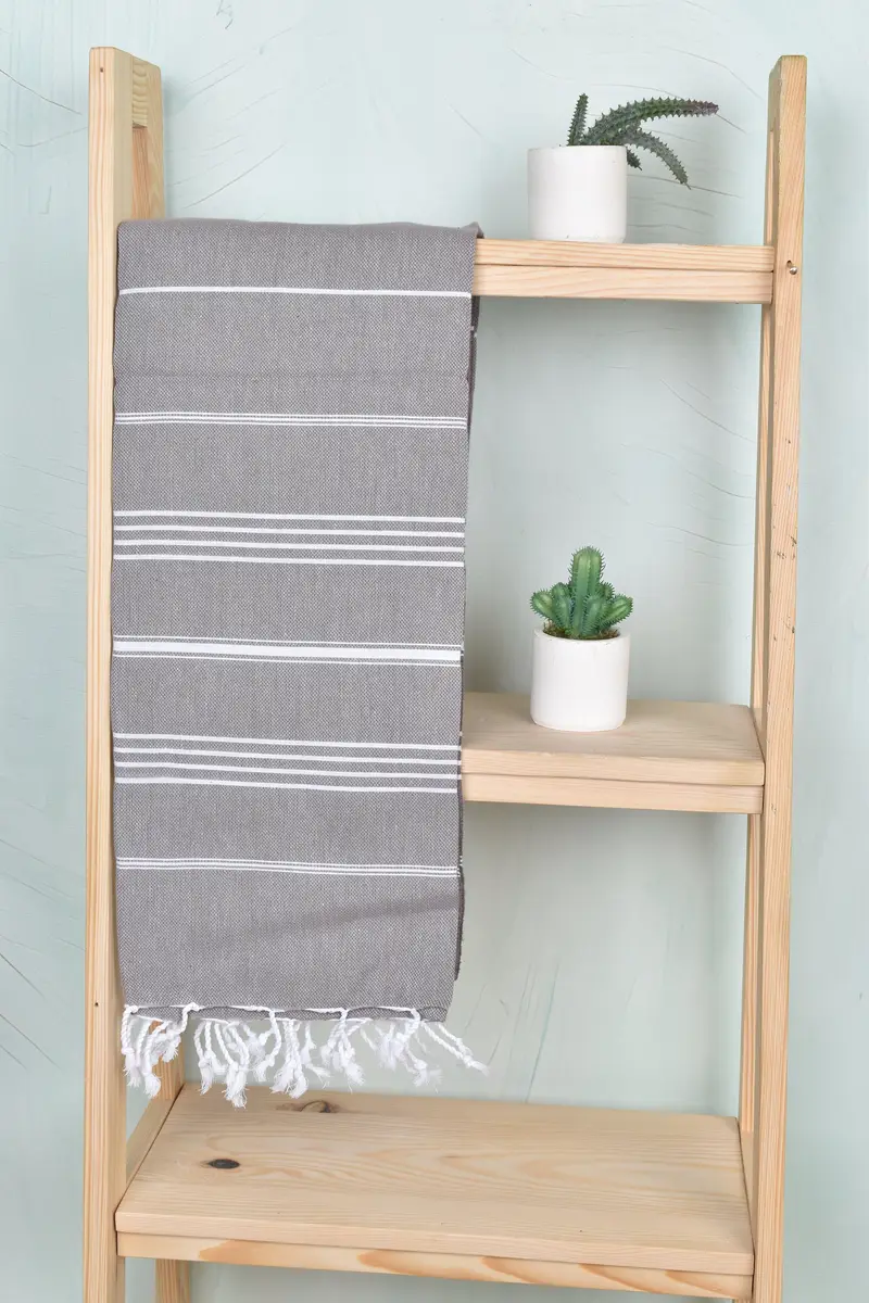 Monogram Turkish Towel, Organic Cotton Towel, Gift For Him, Girls Weekend Getaways Gifts, Custom Gift, Personalize Gift, 70x40 Cotton Striped Towel - 8