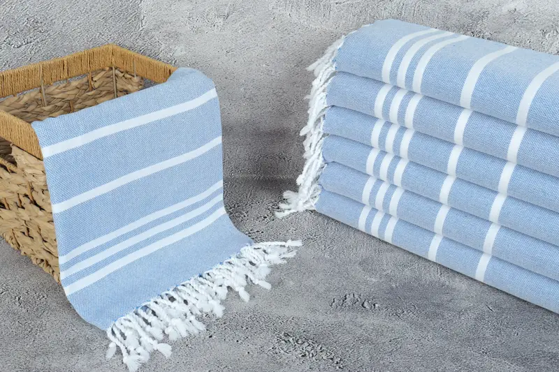Hammam Towel USA, Large Beach Towel Personalized, Turkish hand towel, Turkish Towel USA, 70x40 Cotton Striped Towel, Soft towel, Employee Gifts - 4