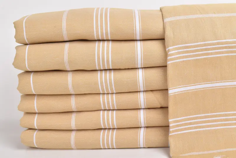 Organic Throw, Turkish Bedspread, Throw Blanket Couch, Family Gift, 88x60 Cotton Striped Towel, Gift For The Home Decor, Tablecloth, Woven Blanket - 3