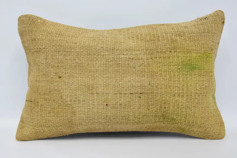 Plaid Beige Throw Cushion Cover, Moroccan Holiday Decor 12x20 inch Pillowcase - 1