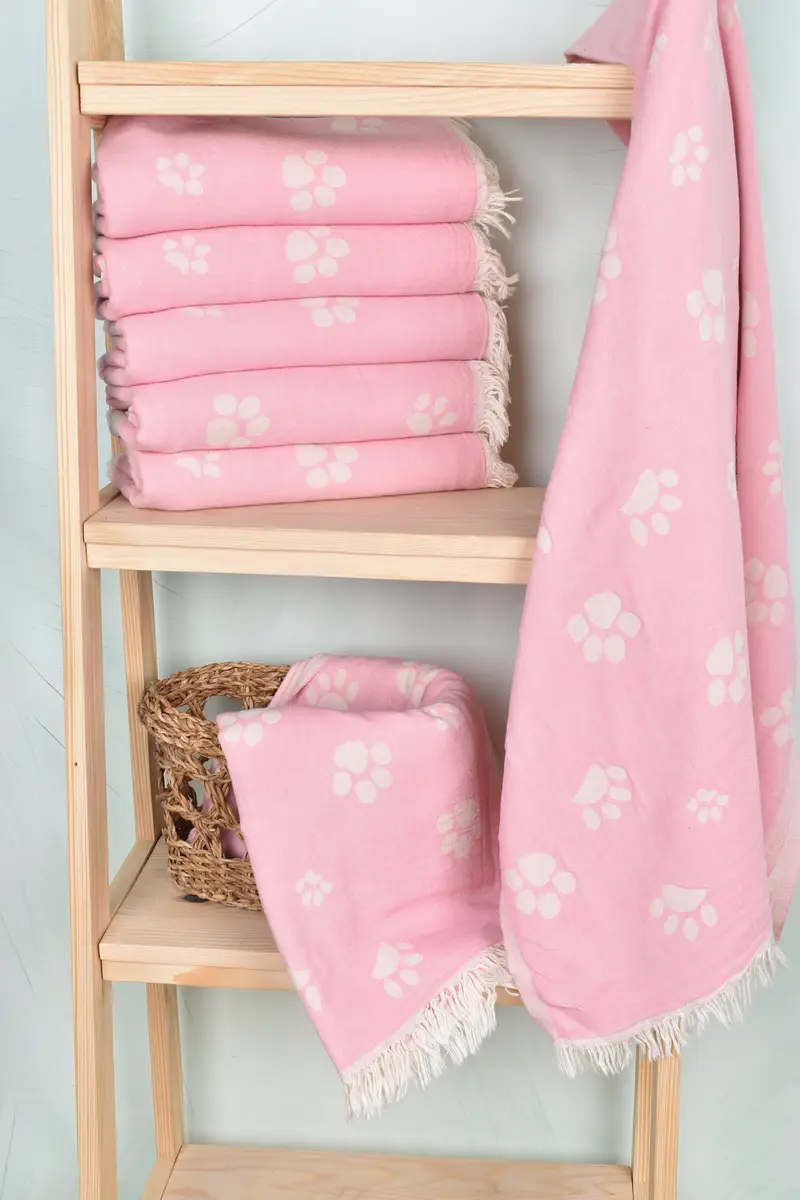 Travel Towel, Handmade Gift, 70x36 Cotton Paw Design Towel, Personalized Gifts, Monogrammed Beach Towel, Bath towel, Large Beach Towel Personalized - 4