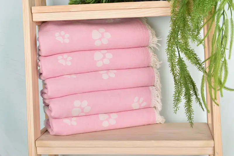 Travel Towel, Handmade Gift, 70x36 Cotton Paw Design Towel, Personalized Gifts, Monogrammed Beach Towel, Bath towel, Large Beach Towel Personalized - 2