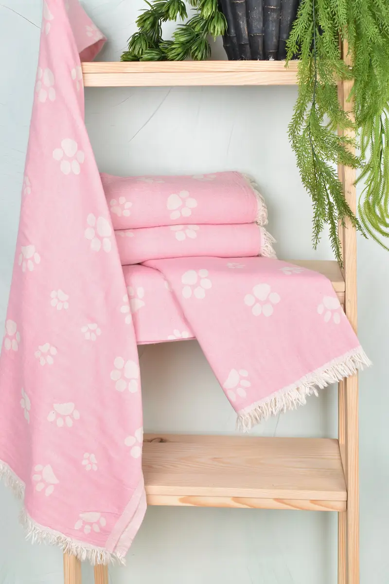 Travel Towel, Handmade Gift, 70x36 Cotton Paw Design Towel, Personalized Gifts, Monogrammed Beach Towel, Bath towel, Large Beach Towel Personalized - 7