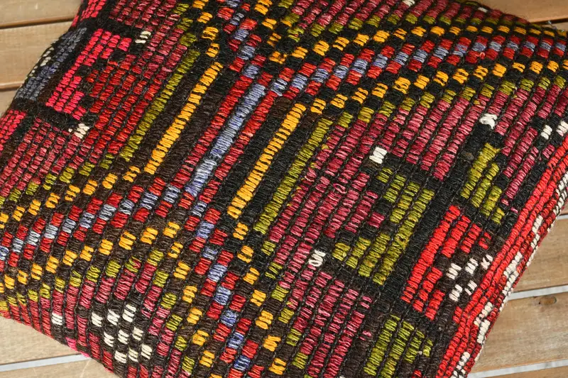 Cushion Case, Handwoven Pillow Cover Pillow Cover, 18x18 Red Pillow Case, Kilim Pillow Cover, Boho Pillow Sham Cover, Gift Pillow - 4